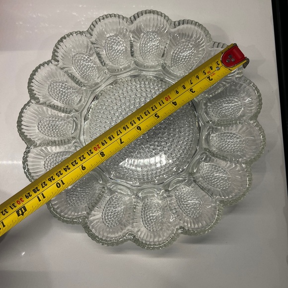Deviled Egg Glass Platter Vintage - Picture 2 of 4